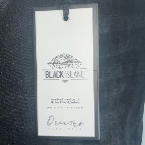 NWT Black Island Gangs Of Street Skinny Moto Cross Sport Distressed Jeans W Zip - Picture 7 of 15